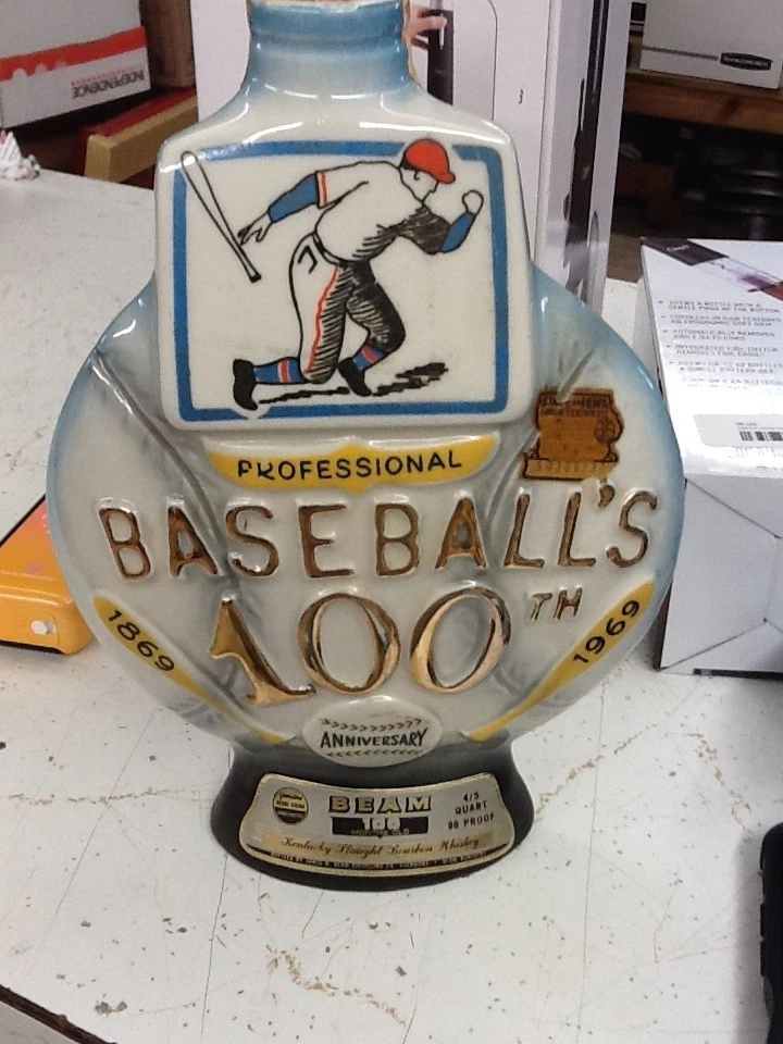 Jim Beam Baseball Decanter In Jim Beam Advertising for sale | eBay
