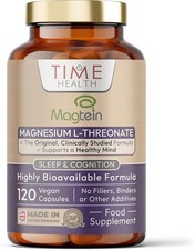 Time Health Magtein Magnesium Threonate 120 Capsules 2100mg High Absorption UK M 0.15 per thousand milligrams