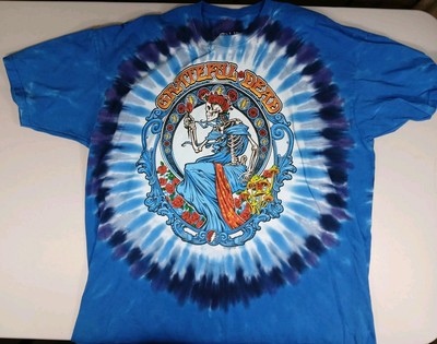 Grateful Dead Double Sided Tie Dye Bertha Band T Shirt 3XL Liquid Blue