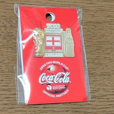 CocaCola FIFA World Cup 2002 Pin Anstecker England Korea/Japan Lizenziert