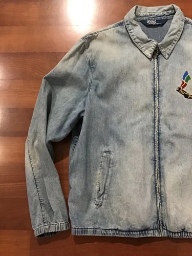 Polo Ralph Lauren Embroidered Cross Flags Denim Jacket XXL Anniversary Reissue image 6