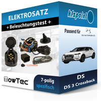 Towtec E-Satz 7Polig Fahrzeugspezifisch Passend für DS DS 3 Crossback NEU