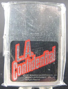1998 L.A. CONFIDENTIAL MOVIE MONARCHY ENTERPRISES ZIPPO LIGHTER NEW IN STAND BOX