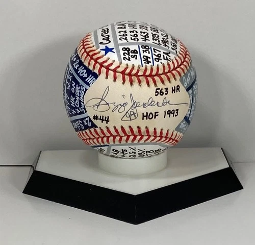 Reggie Jackson Signed OAL Baseball, VCBC SuperStats, Hand Painted, JSA, HOF, NYY