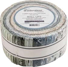 Wishwell Winterstone Roll Up 40 2.5-inch Strips Robert Kaufman RU-1271-40