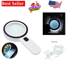 Real Glass Lens 30X Magnifier with Bright LED Lights for Eye-Friendly Usage