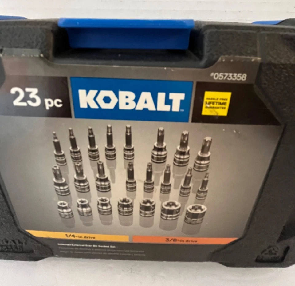 Kobalt Internal External Star Bit Socket Set 1/4 in drive 3/8 in drive 23PC - Image 2 of 4