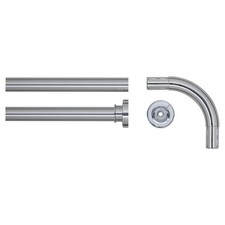 Angle Shower Curtain Rod, Aluminium, Colour Chrome Gloss, Diameter 28mm...