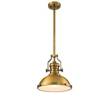 Industrial Antique Brass Dome Pendant Light  ...