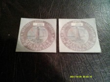 Two 1973 Unused Virginia Beach Virginia Military Vehicle License Stickers