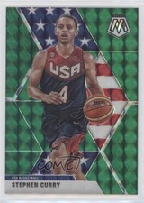 2019-20 Panini Mosaic USA Basketball Green Prizm Stephen Curry #260 01zi