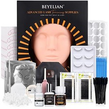 BEYELIAN Eyelash Extension Kit, with Mannequin Head Lash Practice Exercise Set,