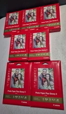 Lot Of 7 Packs Canon PP-201 Photo Paper Plus Glossy II, 4x6" 500pcs & 5x7" 40pcs