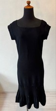 VALENTINO Short Sleeve Pleats Dress Women Size S Black Genuine