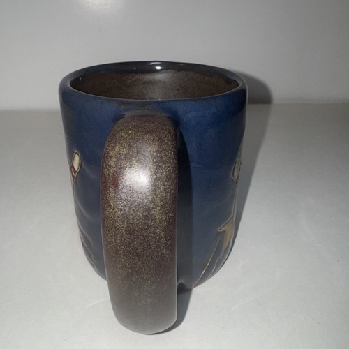 New Mara Stoneware Mug – Handmade Pottery – Bowling Pins Design – Rare - Picture 4 of 6