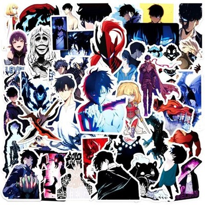 Mix 10/50 PCs Solo Leveling Sung Jinwoo Animate Game Luggage Doodle Car Stickers