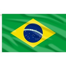 Brasilien Flagge 90x150cm, Outdoor Fahne, Polyester, Leuchtende Farben, WM Pa...