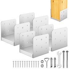 Fmhotu 6x 6 Post Base 4pcs Stainless Steel Adjustable Post Anchor Bracketi...