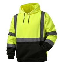 Hi Vis Work Safety hoodie for Men - Class 3 High Visibility Reflective Hoodie...