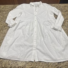 ASOS Shirt, Dress, collared mini long sleeve shirt dress White Women’s Size 6 Cp