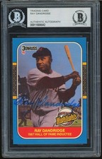 Ray Dandridge Autograph 1987 Donruss 18 Auto Signed Beckett BAS HOF Negro League