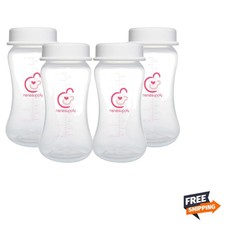 9oz 4 Count Wide Neck Mouth Breastmilk Storage Bottle Breast Pump Bottles Use...