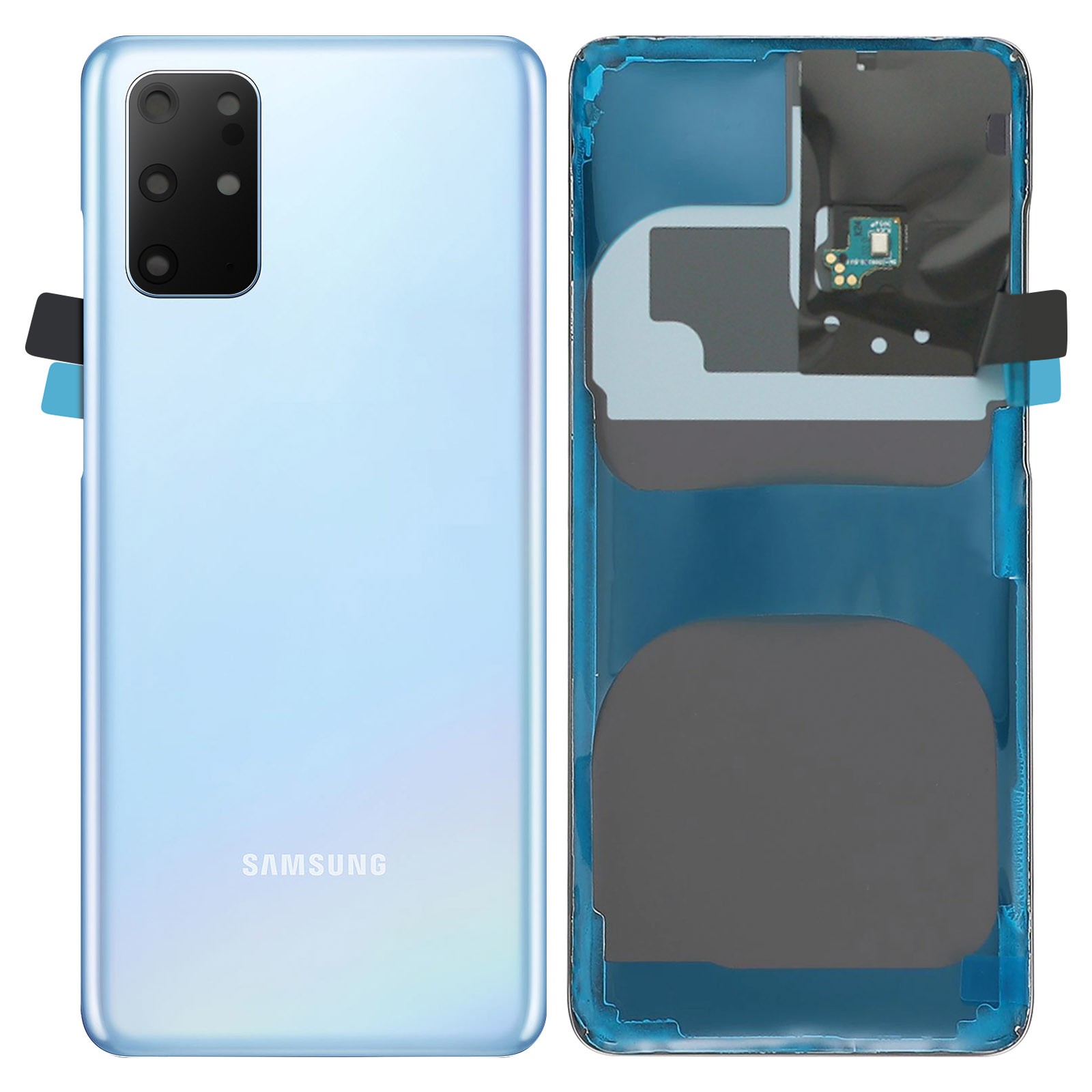 Réparer un dos cassé avec la vitre arrière bleu Samsung Galaxy S20 Plus