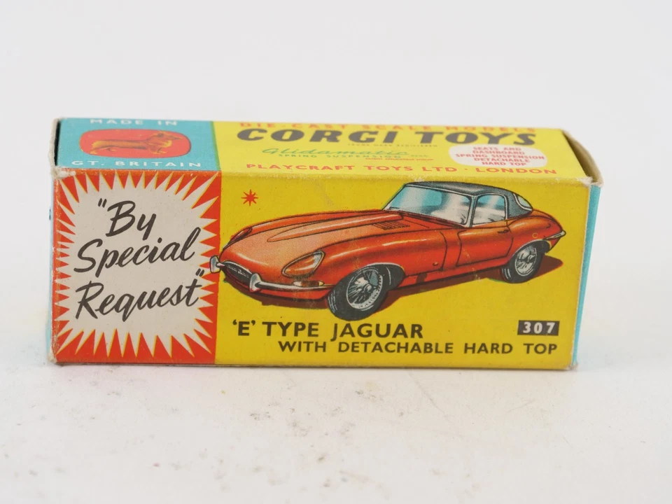 Corgi Toys N.307 E Tipo Jaguar Hard Top Staccabile IN Scatola 1/43 - Immagine 3 di 4