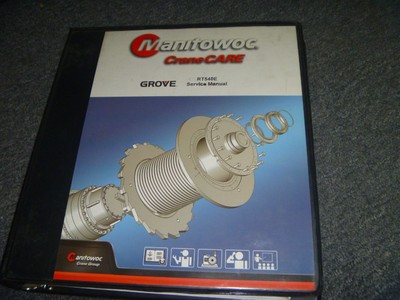 Manitowoc Grove RT540E Rough Terrain Crane Shop Service Repair Manual xo