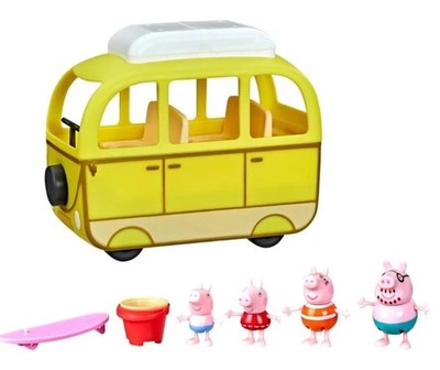 Hasbro Peppa Pig Peppa's Beach Campervan Peppa, George, Mummy & Daddy Pig