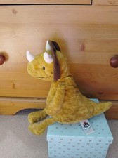 Jellycat. Trevor Triceratops. Green Dinosaur. Genuine. Lovely Condition No Tags.