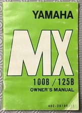 YAMAHA MX100B/MX125B Motorcycle Owners Manual Aug 1974 Ref 402-28199-11
