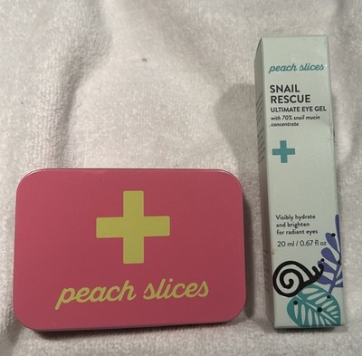 Peach Slices Snail Rescue Snail Ultimate Eye Gel + Eye Patches- NIB