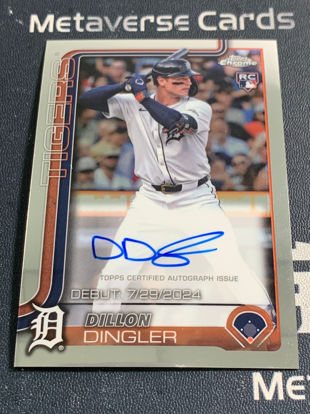 2025 Topps Chrome Dillon Dingler RC Rookie Debut Auto Tigers