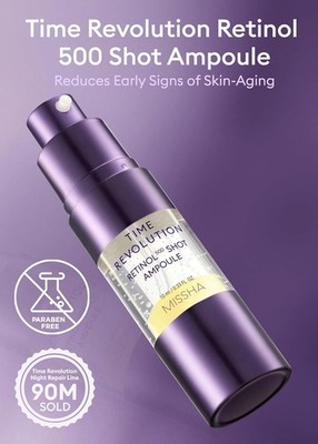 MISSHA Time Revolution Retinol 500IU Shot Ampoule 10 ml / 33 FL. OZ.