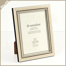 Natalini Handmade Italian Wooden Picture Frame 5x7" (13x18 cm) Ivory Black, NEW