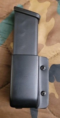 Kydex Double Stack 45 Magazine Carrier With Belt Clip Black