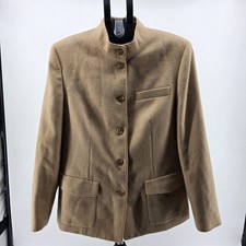 TALBOTS Vintage Women's Sz 12 Camel Hair Button Down Jacket