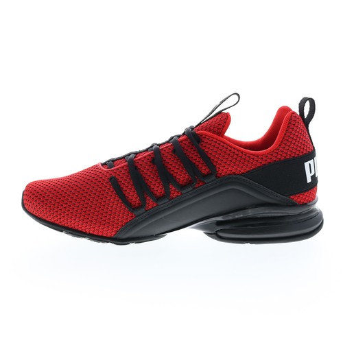 Puma Axelion Two-Tone 37719001 Mens Red Canvas Lace Up Athletic Running Shoes - 第 5/8 張圖片