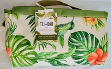 Tel-Dan Hummingbird Picnic Blanket Water Repellent UV Resistant Tropical Leaves