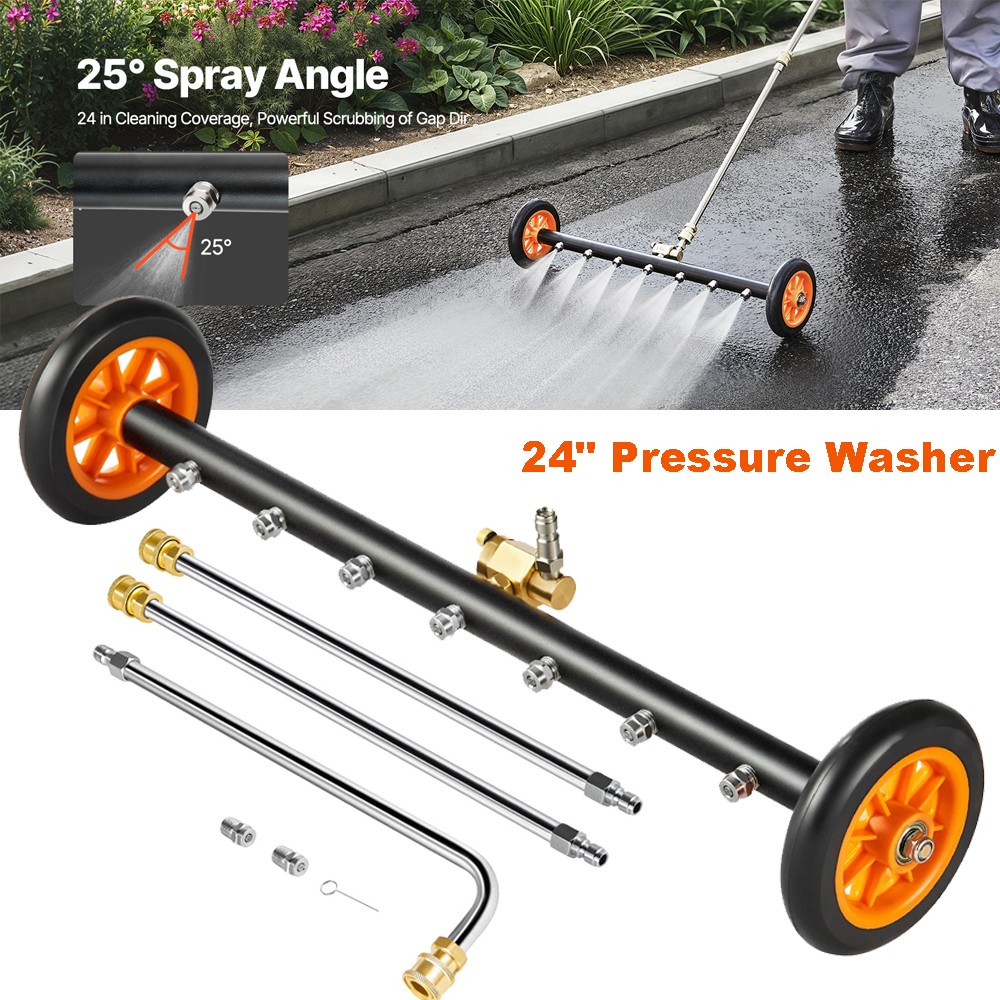 4000 PSI Under Car Pressure Washer Undercarriage Cleaner Underbody Wash Broom US