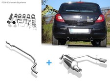 Duplex Racinganlage ab Kat Opel Corsa D mit Serienheck je 90mm rund