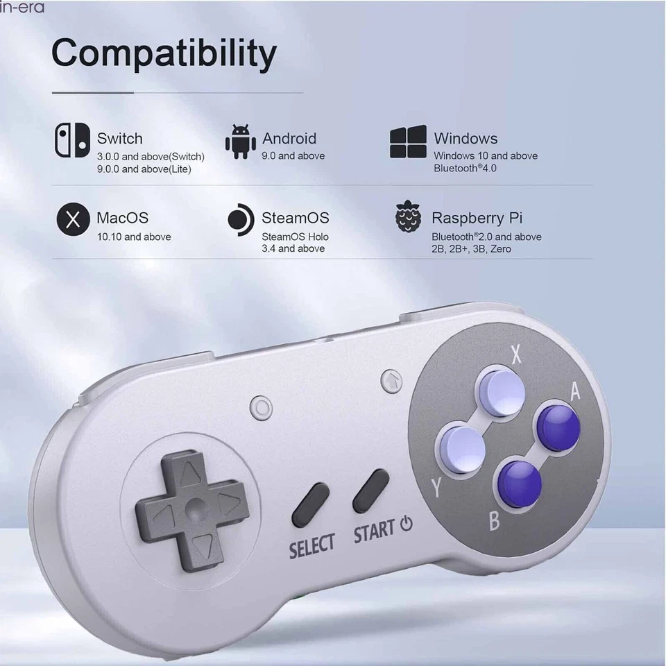 2.4G Wireless SNES Switch Online Controller for Switch Switch 2 PC Super NES MAC - Image 4 of 4