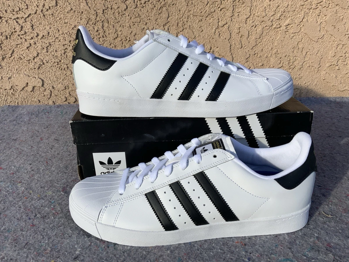 adidas Superstar Vulc ADV White Black | eBay