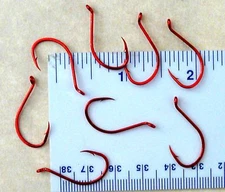100 Matzuo 112060 Red Salmon Steelhead Octopus Fish Fishing Hooks size 1