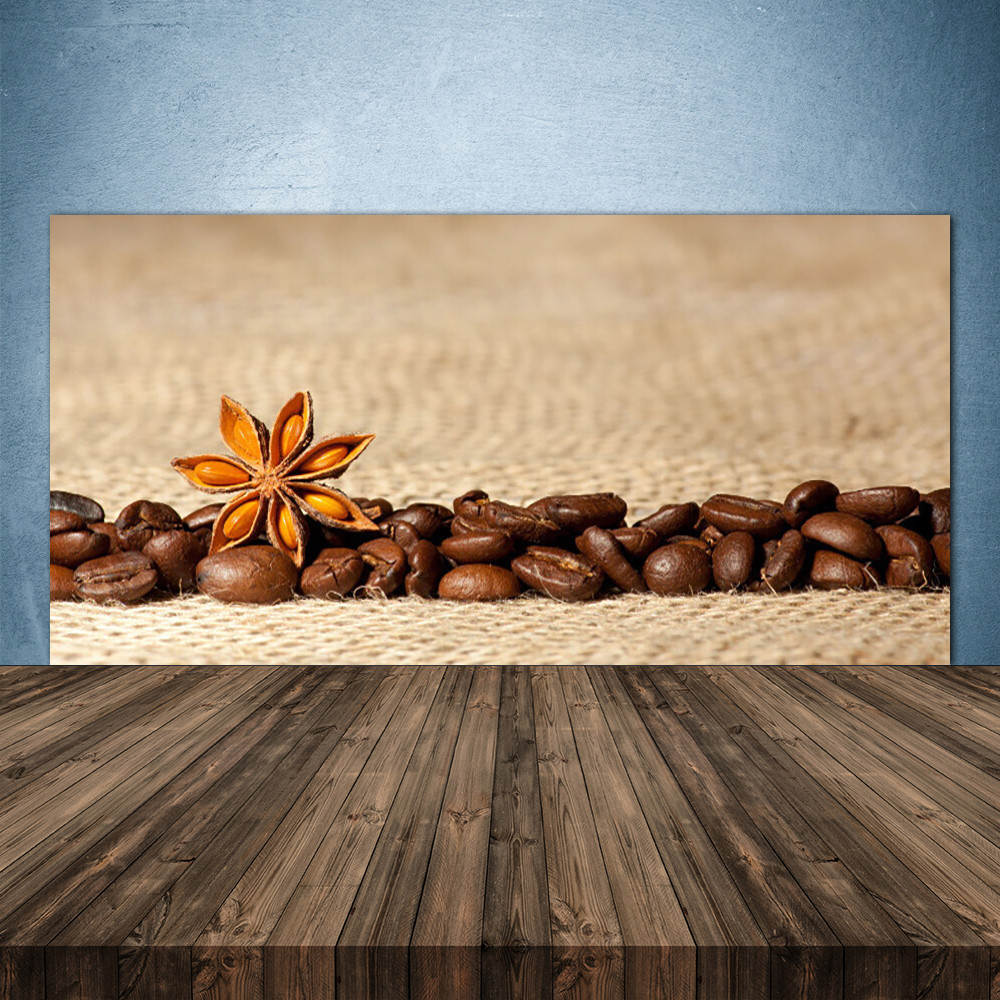 Küchenrückwand aus Glas ESG Spritzschutz 140x70cm Kaffeebohnen Küche