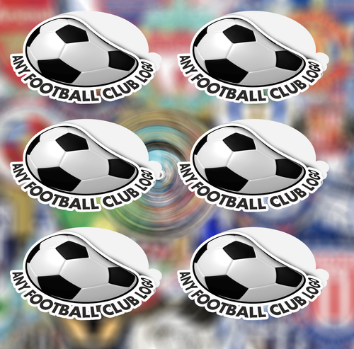 6 X Any Fc Football Club Sticker Logo For Car Van Bike Wall Window 70mm High Ebay