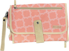 SmileBaby Portable Changing Clutch Pad Peach and Tan