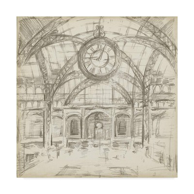 Interior Architectural Study I by Ethan Harper, 24x24-Inch, 24x24