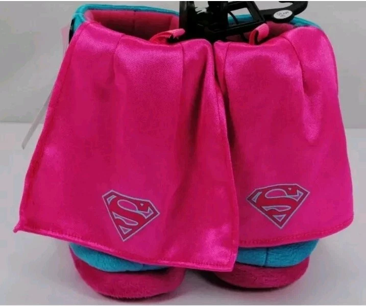 Zapatilla/zapato sin cordones SuperGirl DC Comics para niñas pequeñas rosa/verde azulado: mediano 7/8 Foto 3 de 3